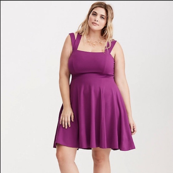 torrid Dresses & Skirts - Purple Strappy Torrid Skater Dress NWT